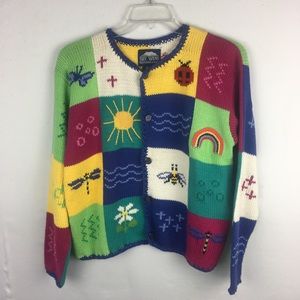 Colorful knit sweater